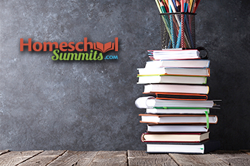 Stack of books Homeschool Summits