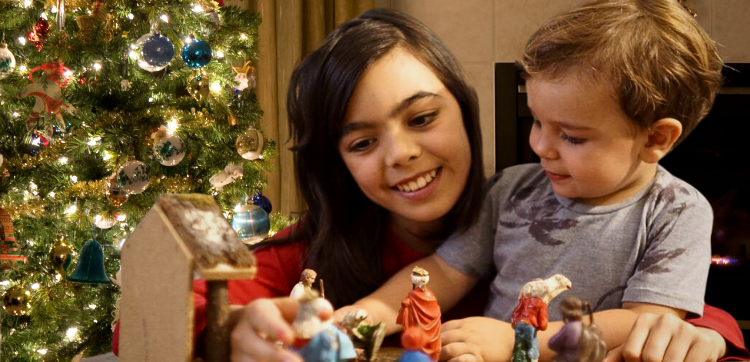 Disciple your kids by allowing them to set up your nativity set at Christmas!